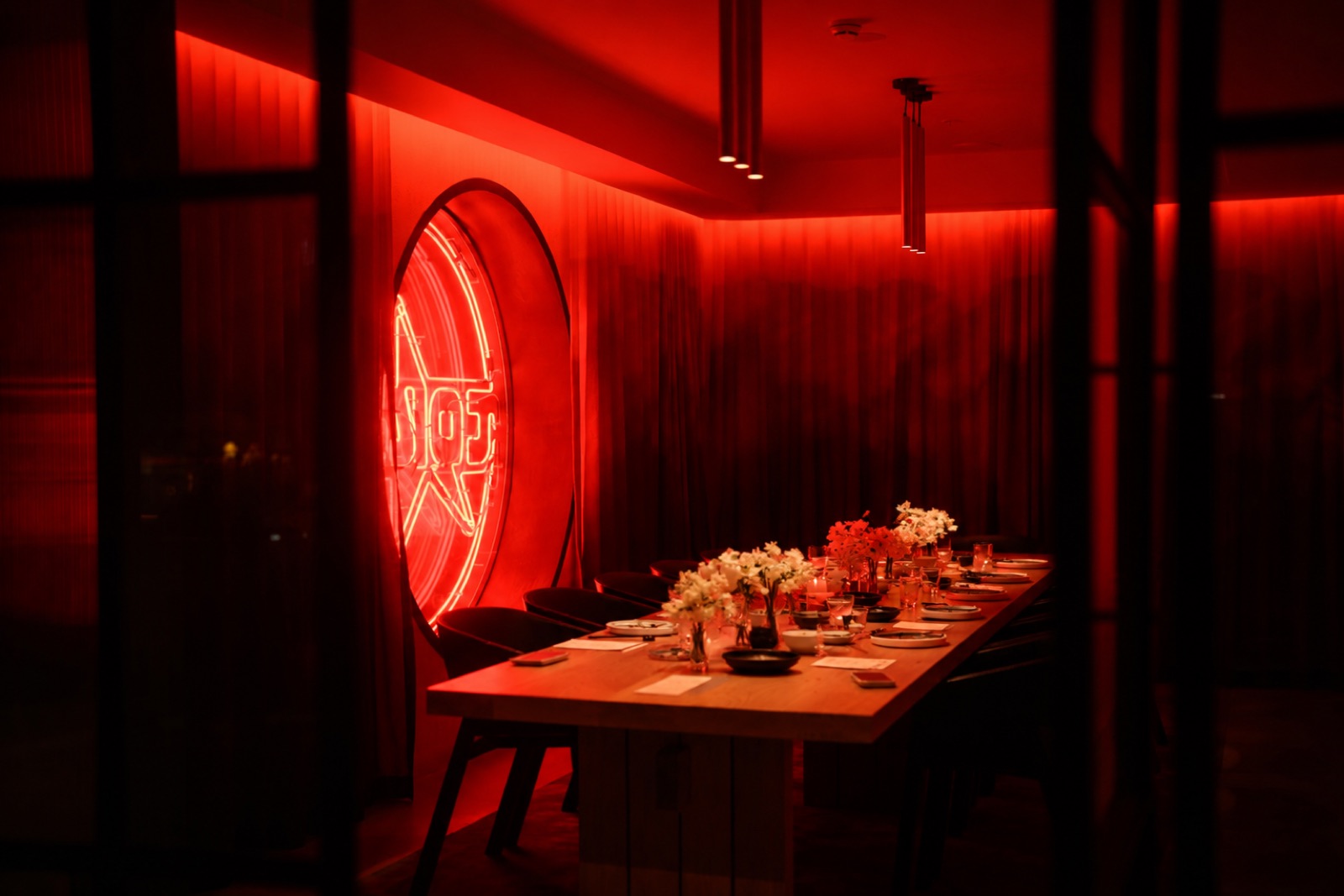 Token Private, the neon-lit private dining room